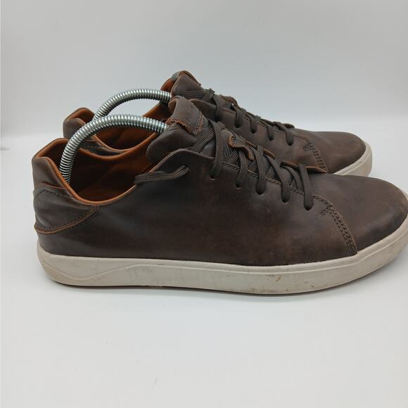 Olukai Lae'ahi Li 'Ili Mens Leather Casual Sneakers Shoes Brown Men's Size 10.5 - Picture 3 of 11